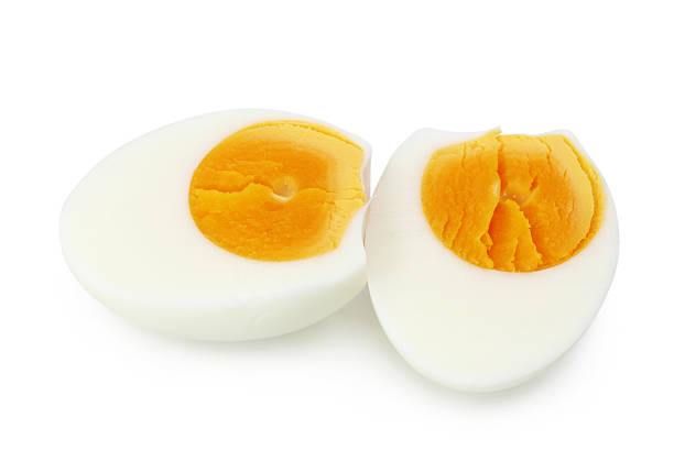 Cooked egg Cooked egg isolated on white background boiled egg photos stock pictures, royalty-free photos & images