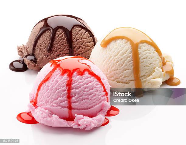 Мороженое Ассорти — стоковые фотографии и другие картинки Клубничное мороженое - Клубничное мороженое, Мороженое, Ванильное мороженое