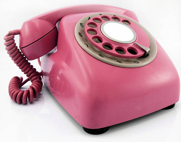 istock Pink pastel traditional rotary phone graphic 152149519