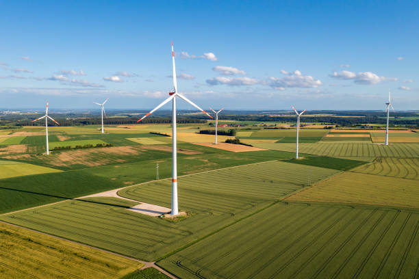 istock Aerial view of wind farm 1521504142