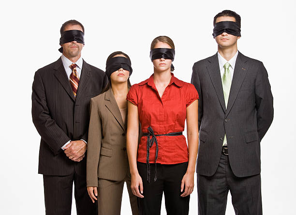 istock Business People in Blindfolds 152150443