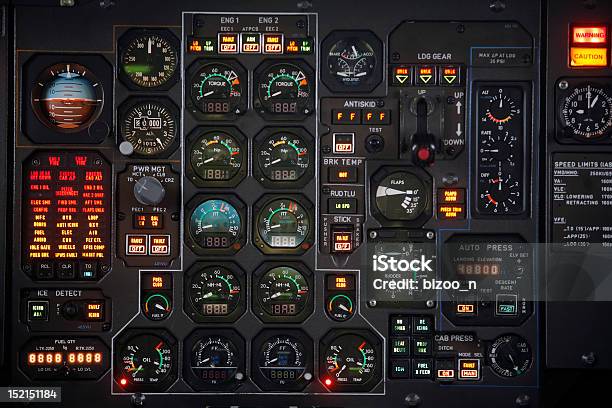 Plane Panel Stock Photo - Download Image Now - Cockpit, Airplane, Control Panel