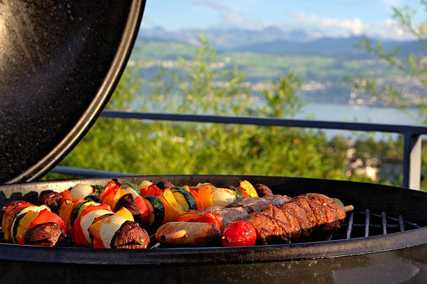 Barbecue with a View stock photo