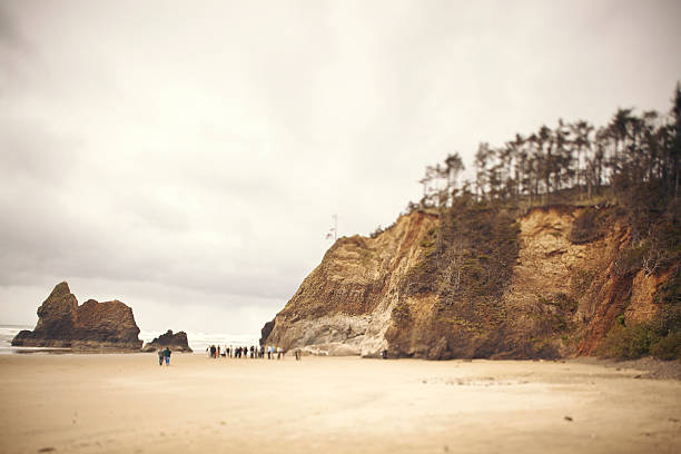 Cтоковое фото Пляж Cliff с людьми