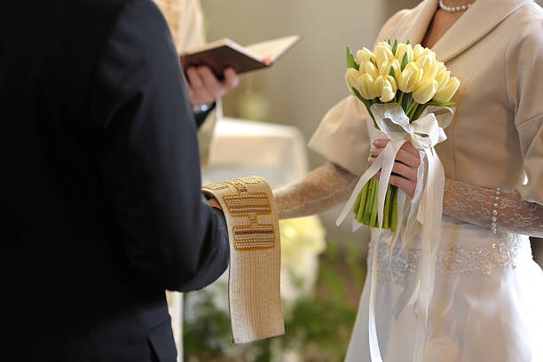 istock Bride and groom during wedding ceremony 152154507