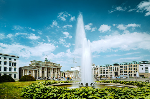 Brandenburg Gate In Berlin. Famous destination in Germany.