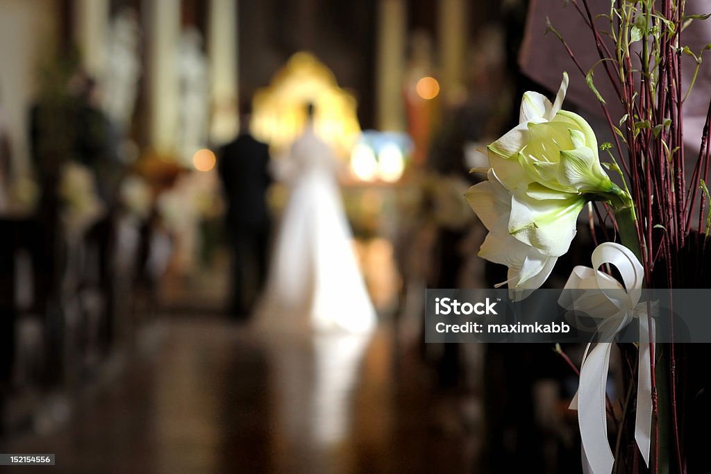 Flor blanca decoración de boda - Foto de stock de Boda libre de derechos