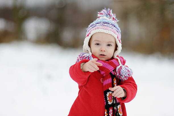 istock Little winter baby girl 152154636