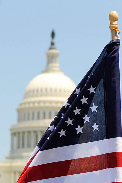 istock American Flag at U.S. Capitol 152157146