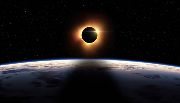 皆既日食。月が太陽を覆う - eclipse ストックフォトと画像