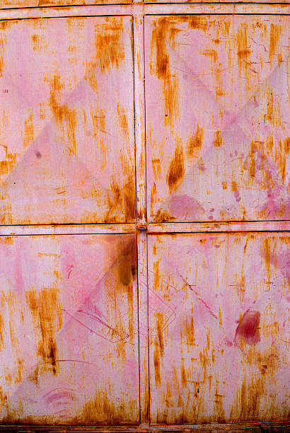 Pink Door stock photo