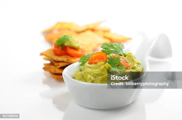 Guacamole Stock Photo - Download Image Now - Bowl, Cilantro, Cracker - Snack