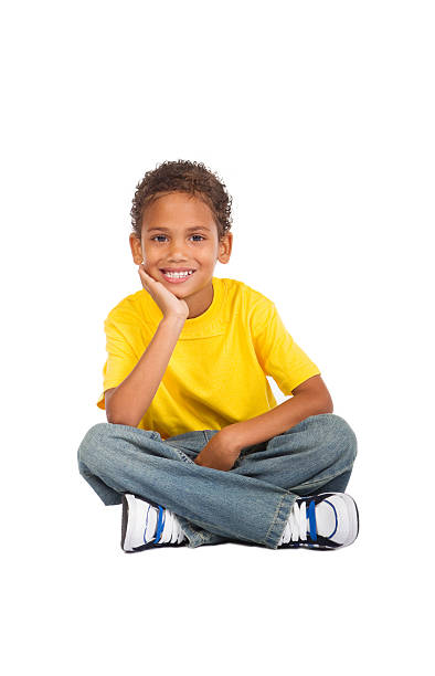 istock Boy sitting and smiling at the camera 152158356
