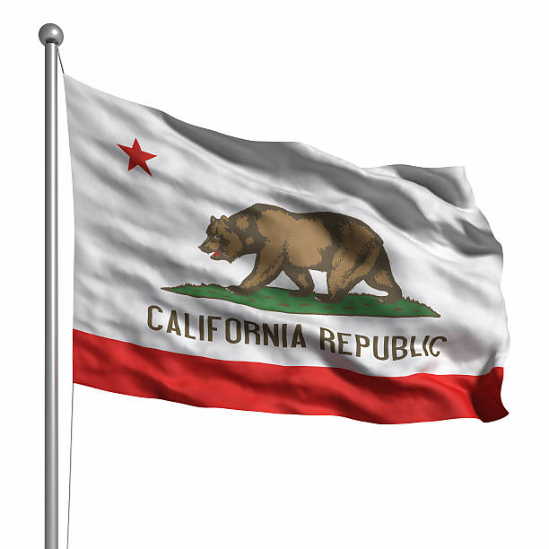 Flag of California (isolated) stock photo