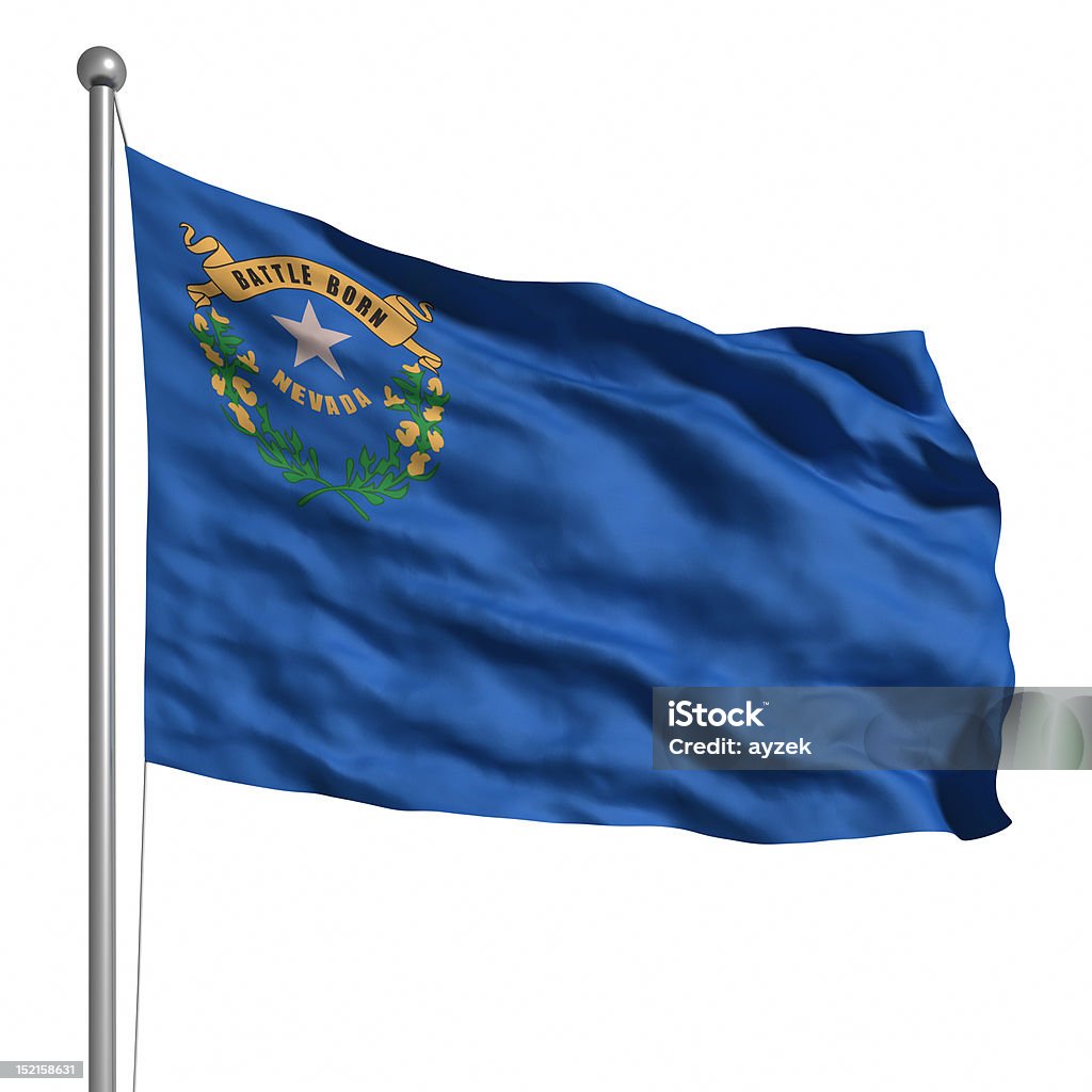 Flaga Nevada (z izolacją - Zbiór zdjęć royalty-free (Dmuchać)