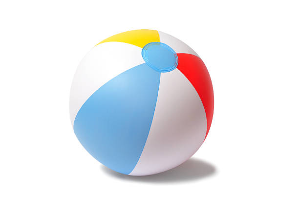Beach ball on white background Inflatable beach ball isolated on white beach ball stock pictures, royalty-free photos & images