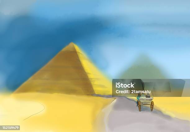 Wodne Piramidy W Gizie - zdjęcia stockowe i więcej obrazów Akwarela - Akwarela, Afryka, Amon
