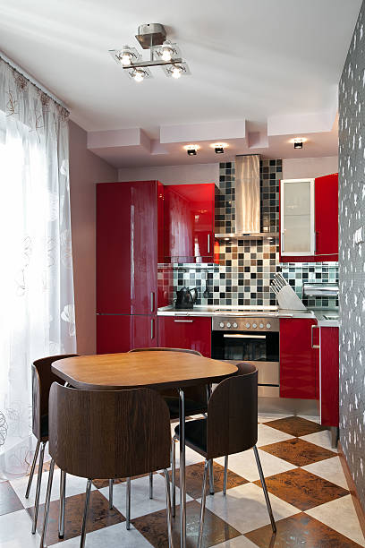 Modern kitchen interior stock photo