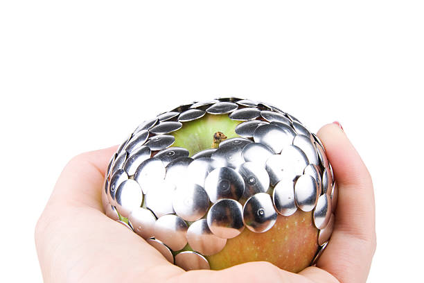 Decoration on the bottom of a vintage pudding mold made of copper.