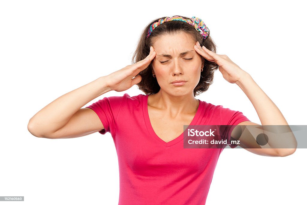 Tired pretty girl with a headache Adult Stock Photo