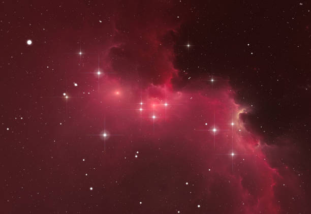 istock Glowing huge nebula with young stars. Space background 1521606199