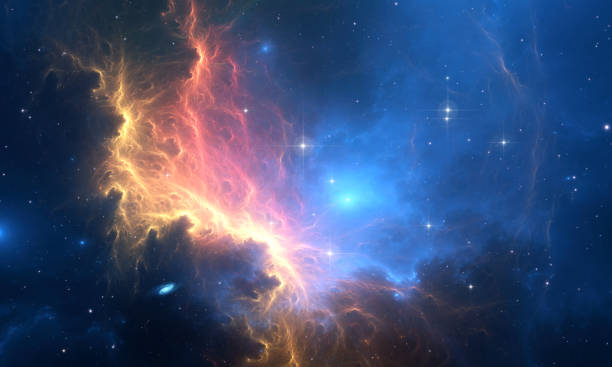 istock Glowing huge nebula with young stars. Space background 1521611558