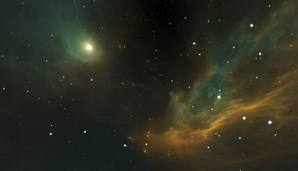 istock Glowing huge nebula with young stars. Space background 1521613714