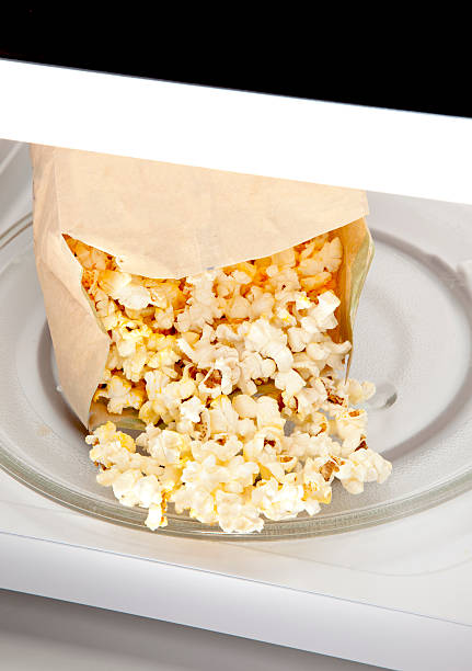 Microwave Popcorn stock photo