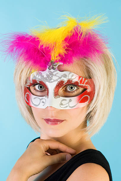 istock Blonde woman in carnival mask 152162038