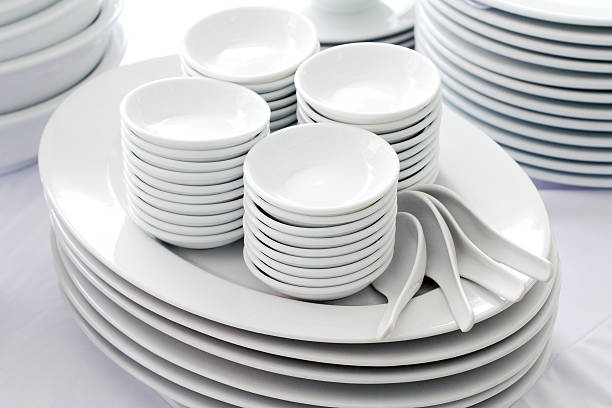 istock set of white dishes, spoon and bowl 152162984