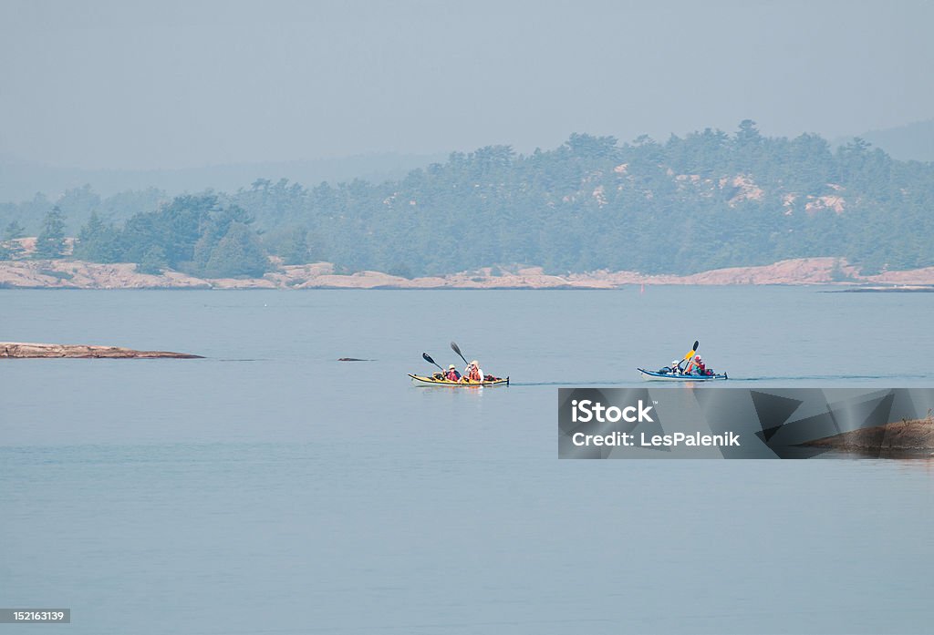 Caiaque Remar um cortinas Dia - Royalty-free Lago Foto de stock