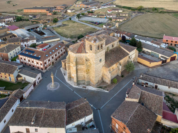 istock Aerial View of Boadilla del Camino, Spain 1521638185