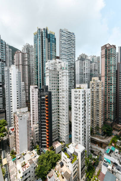 istock Densely populated residential complex in hong kong 1521639720