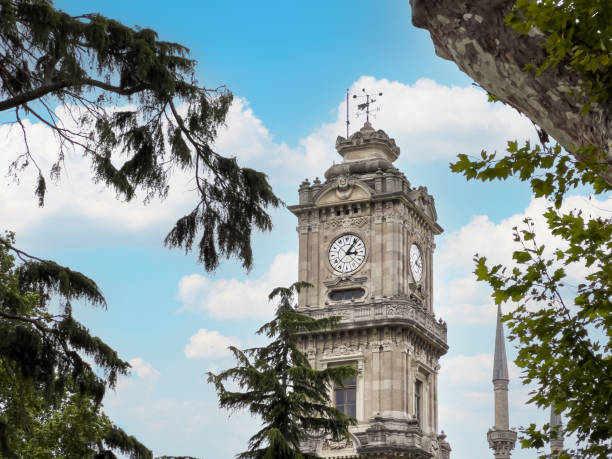 Istanbul Turkey Dolmabahce Clock Tower and its architecture
