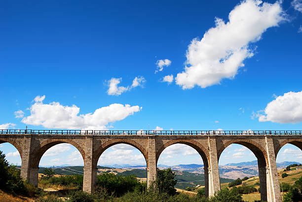 Old railway bridge stock photo