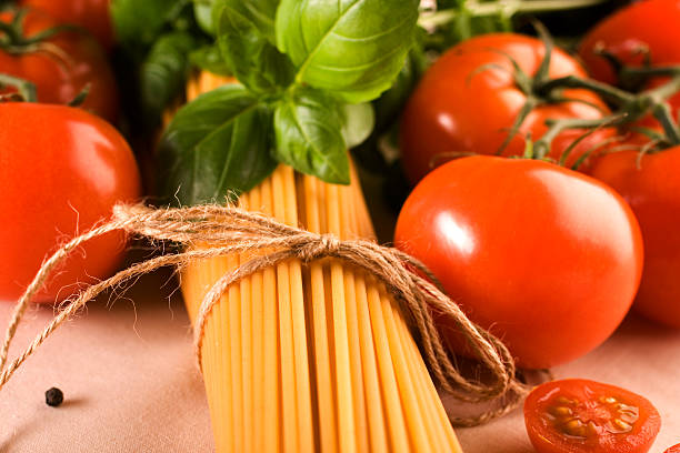 Different italian pasta stock photo