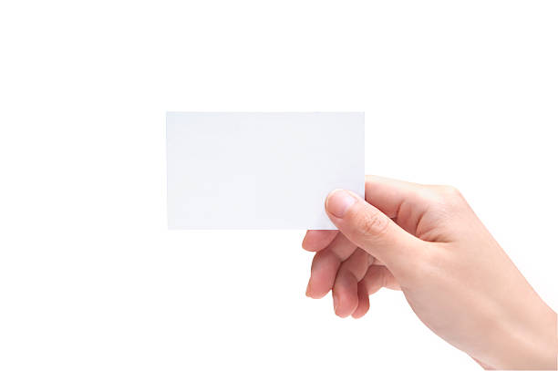 istock Blank Business Card In Hand 152166296