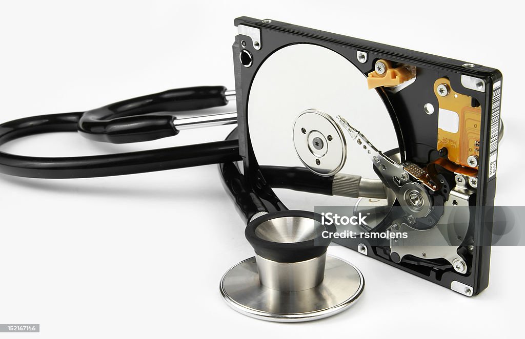 Estetoscopio concepto de disco duro - Foto de stock de Accesibilidad libre de derechos