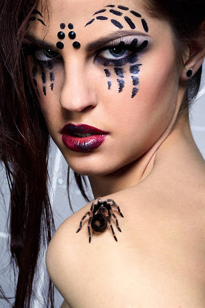 istock spider-girl with spider Brachypelma smithi 152167299