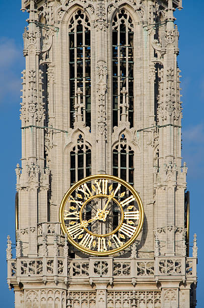 istock Clock at tower of cathedral Antwerp 152167425