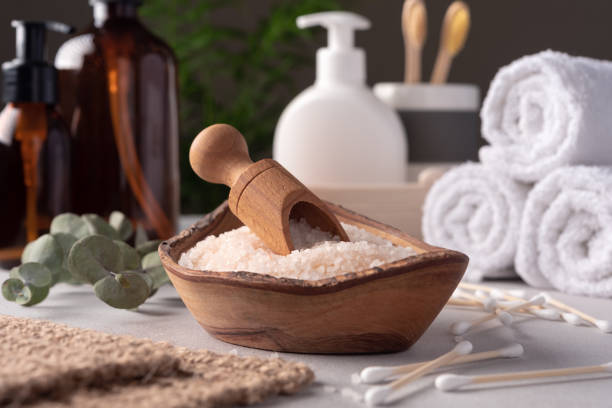 istock Sea salt, towels and other bath accessories 1521675831