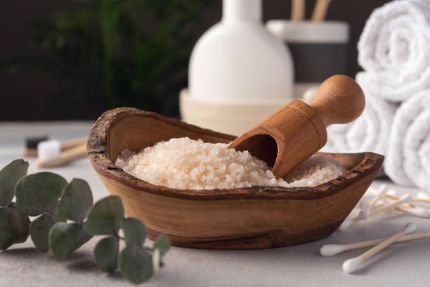 istock Sea salt, towels and other bath accessories 1521675833