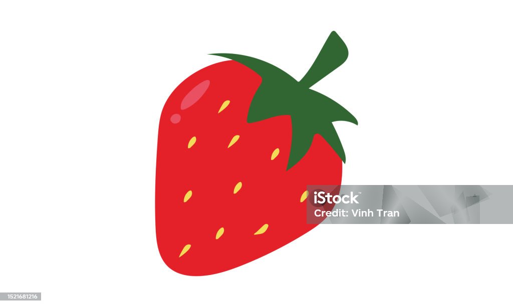 Einfache Erdbeerclipartvektorillustration Isoliert Auf Weißem Einfache Erdbeerclipartvektorillustration Isoliert Auf Weißem