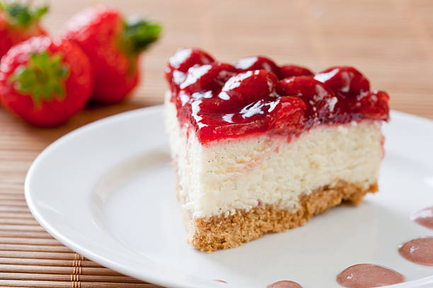 istock Slice of delicious strawberry cheese cake 152169260