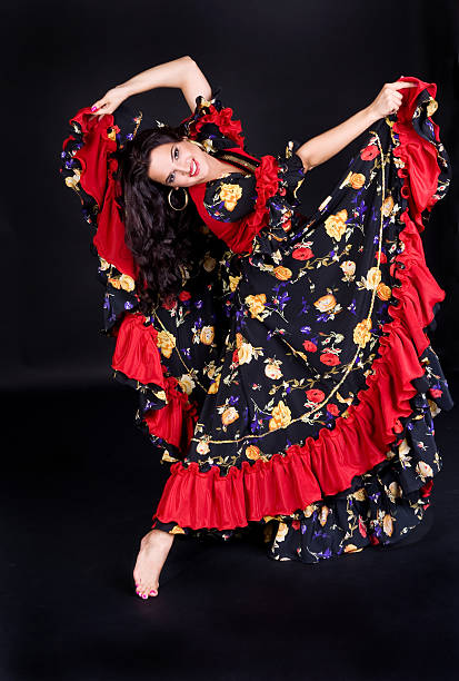 istock Dancing woman in beautiful dress 152169690