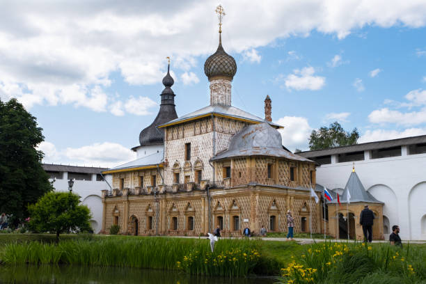 cerkiew hodegetrii na kremlu rostowskim. - yaroslavl russia religion church zdjęcia i obrazy z banku zdjęć