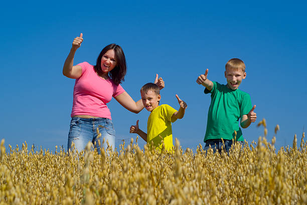 istock family of three on the nature 152170512