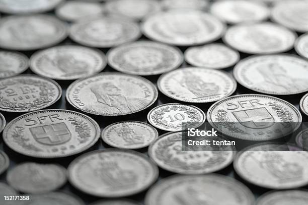 Währung Münzen Stockfoto und mehr Bilder von Schweizer Währung - Schweizer Währung, Franc-Symbol, Schweiz