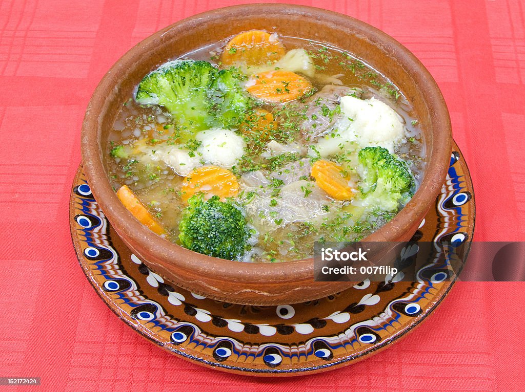 Овощной суп - Стоковые фото Брокколи роялти-фри