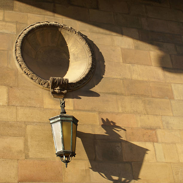 Lantern in Downing College stock photo